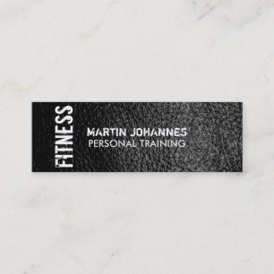 Skinny Size Leather Effect Trainer Business Card
