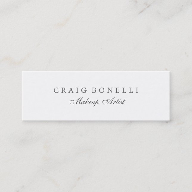 Skinny Slim Double Sided Mini Business Card (Front)