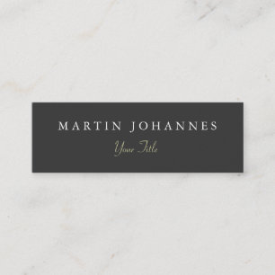 Skinny Slim Elegant Plain Artist Business Card