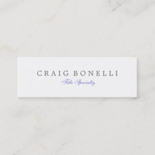 Skinny Sophisticated Script Business Card