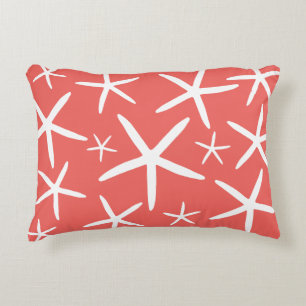 Skinny Starfish   Coral Decorative Pillow