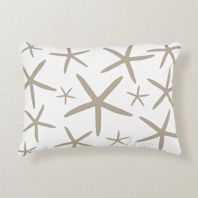 Skinny Starfish | Tan Sand Accent Pillow (Front)