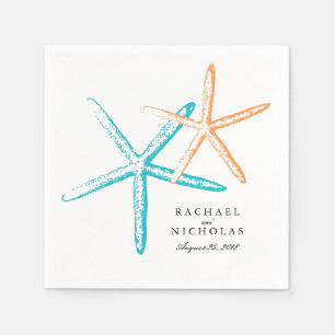 Skinny Starfish Wedding Napkin