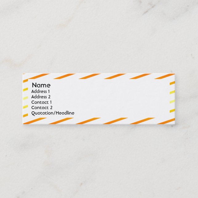 Skinny Stripes Mini Business Card (Front)
