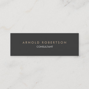 Skinny Stylish Plain Grey Trendy Business Card
