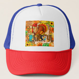 Skinny Thankful Tumbler Sublimation - Thanksgiving Trucker Hat