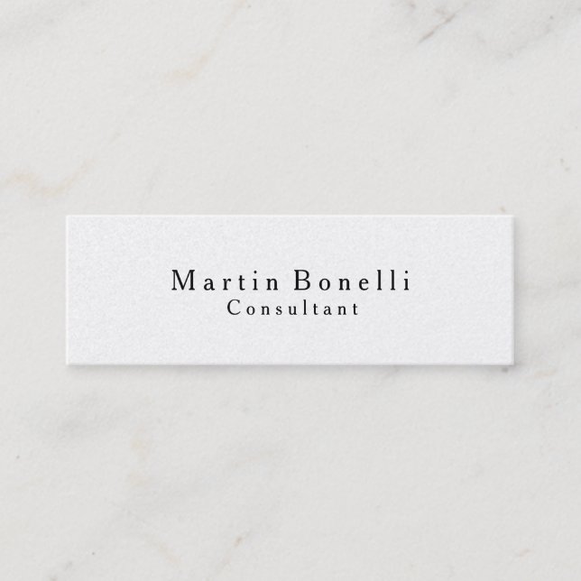 Skinny Trendy Classic Traditional Business Card (Front)