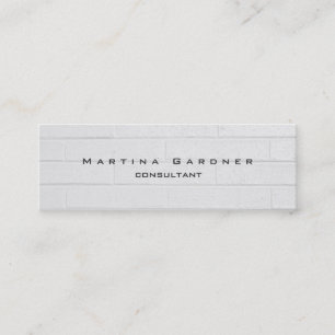 Skinny Unique Modern Grey Wall Minimalist Plain Mini Business Card