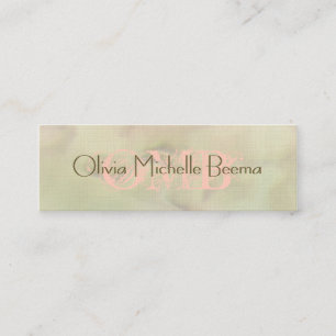 Skinny Warm Pastel Olive Peach Cloud Business Card