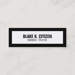 Skinny White Business Card w/ Black border