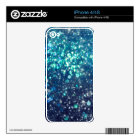 Parties scintillantes de turquoise