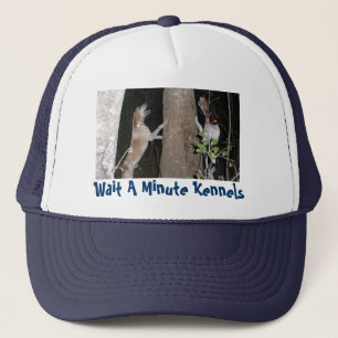 Skip & Chase,Wait A Minute Kennels - Customized Trucker Hat