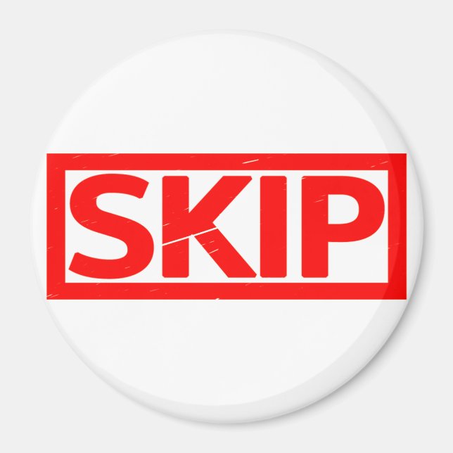 Skip Stamp Magnet (Front)
