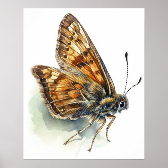 Skipper Butterfly Art Print Poster (Front)