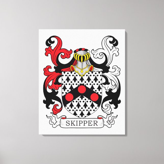 Skipper Family Crest Canvas Print (Front)