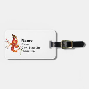 Skipper Orange Tiger Lily Luggage Tag