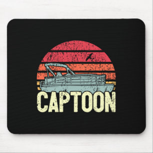 Skipper Pontoon Boat I Captain Pontoon Boating I C Mouse Pad