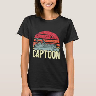 Skipper Pontoon Boat I Captain Pontoon Boating I C T-Shirt