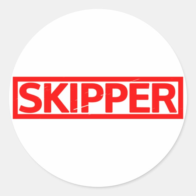 Skipper Stamp Classic Round Sticker (Front)