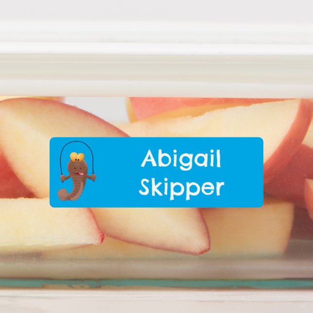 Skipping mudskipper fish cartoon personalized (Affixed)