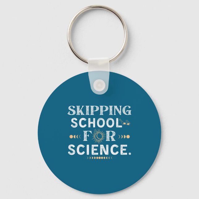 Skipping School Solar Eclipse Student Design Keychain (Front)
