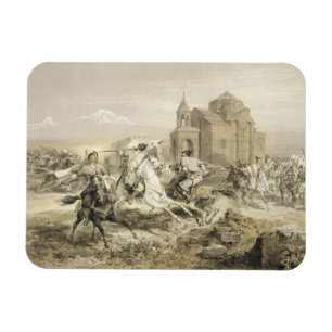 Skirmish of Persians and Kurds in Armenia, plate 1 Magnet