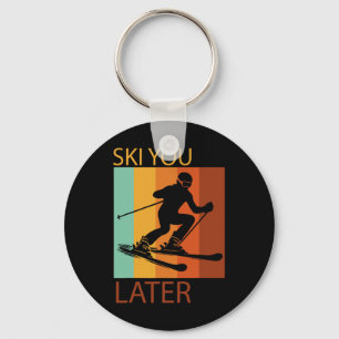 Skis, Alpine Skiing, _22 Keychain