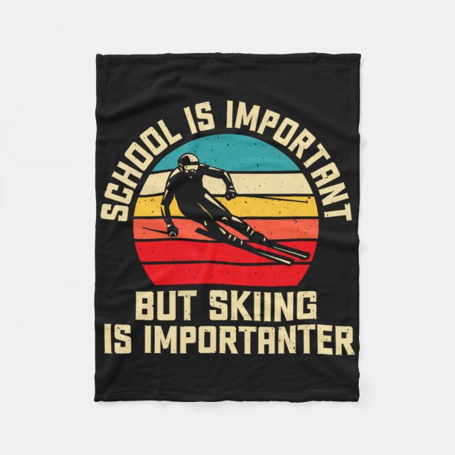 Skis, Alpine Skiing, _23  Fleece Blanket (Front)