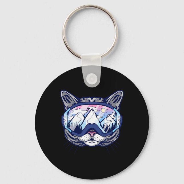 Skis, Alpine Skiing,  Keychain (Front)