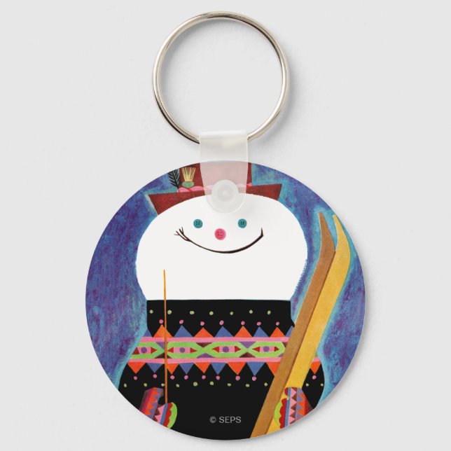 Skis for Snowman Keychain (Front)