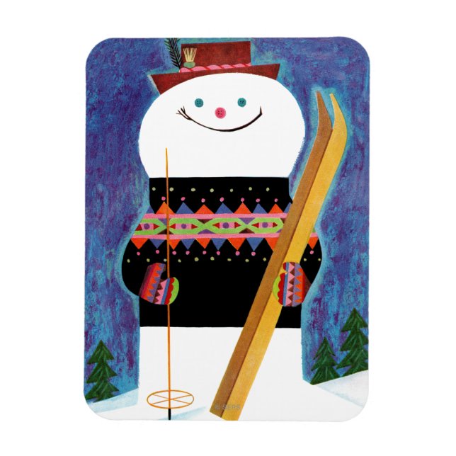 Skis for Snowman Magnet (Vertical)