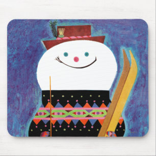 Skis for Snowman Mouse Pad