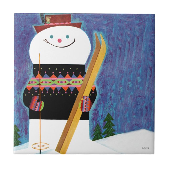 Skis for Snowman Tile (Front)