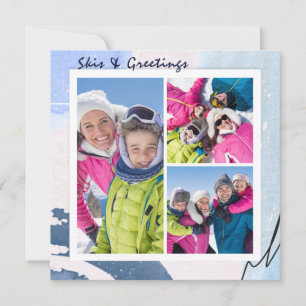 Skis & Greetings Christmas Modern Winter 3 Photo
