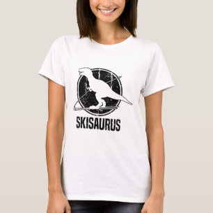 Skisaurus Skiing Dino Ski Dinosaur Skiing Dino T-Shirt