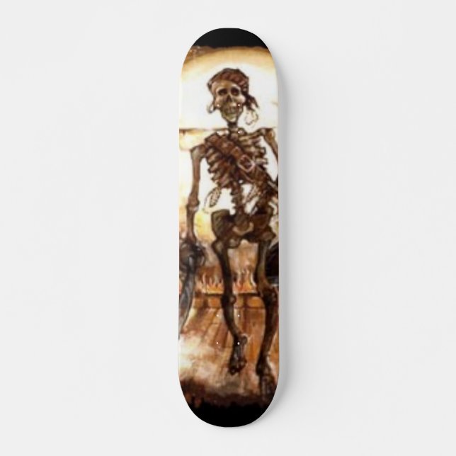 skleleton pirate skateboard (Front)