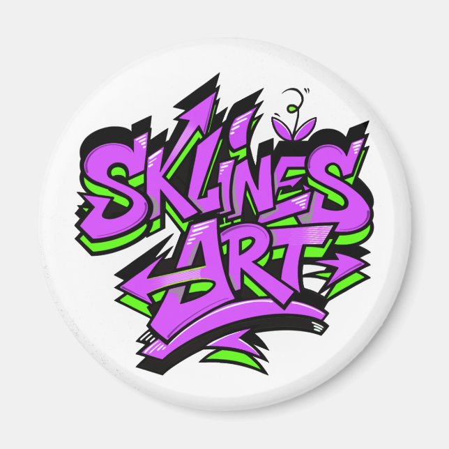 SklinesArt – Bold Graffiti Logo Magnet (Front)