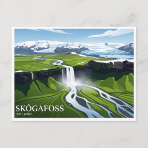 Skógafoss Skógar Iceland Postcard