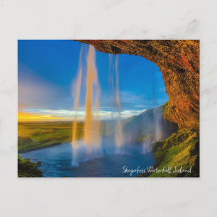 Skogafoss Waterfall ,Iceland Holiday Postcard