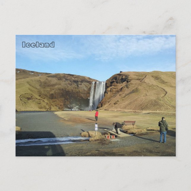 Skógafoss Waterfall, Iceland Postcard (Front)