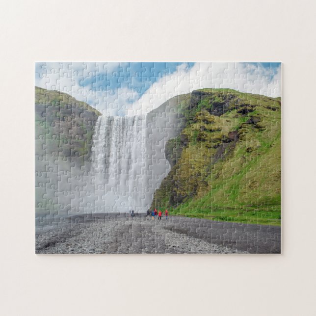 Skogafoss waterfall - Skogar village, Iceland Jigsaw Puzzle (Horizontal)