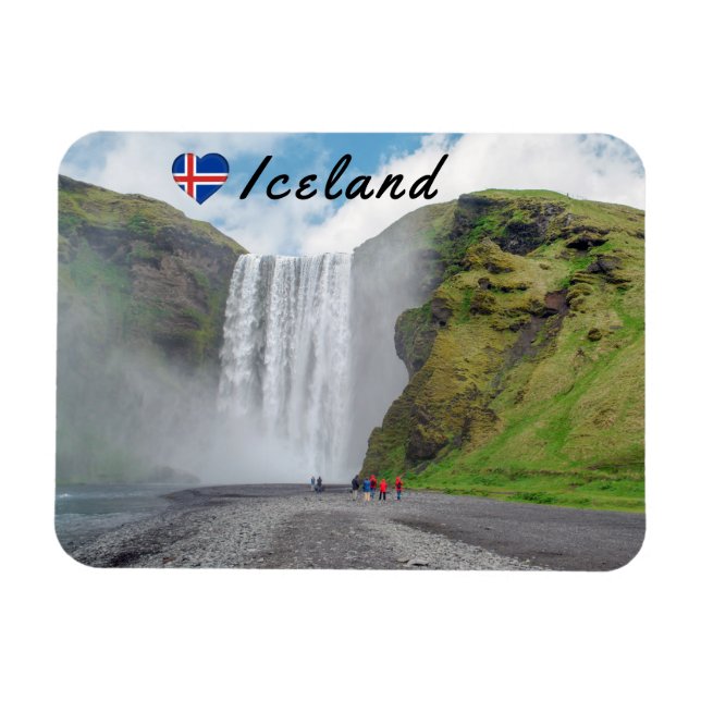 Skogafoss waterfall - Skogar village, Iceland Magnet (Horizontal)