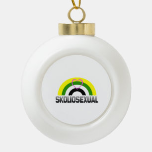 Skoliosexual Pride Ceramic Ball Christmas Ornament