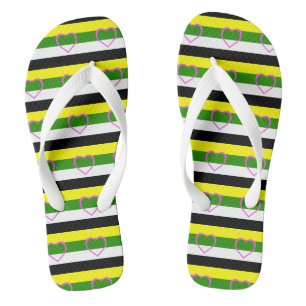 Skoliosexual Pride Flip Flops