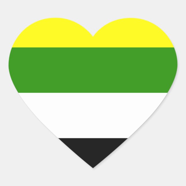 Skoliosexual Pride Heart Sticker (Front)