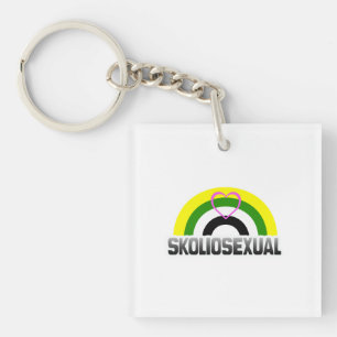 Skoliosexual Pride Keychain