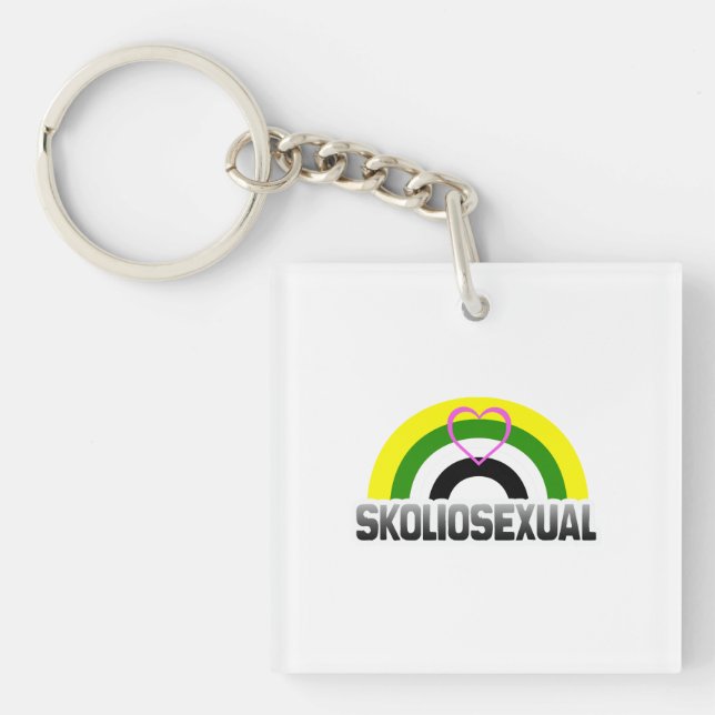 Skoliosexual Pride Keychain (Front)