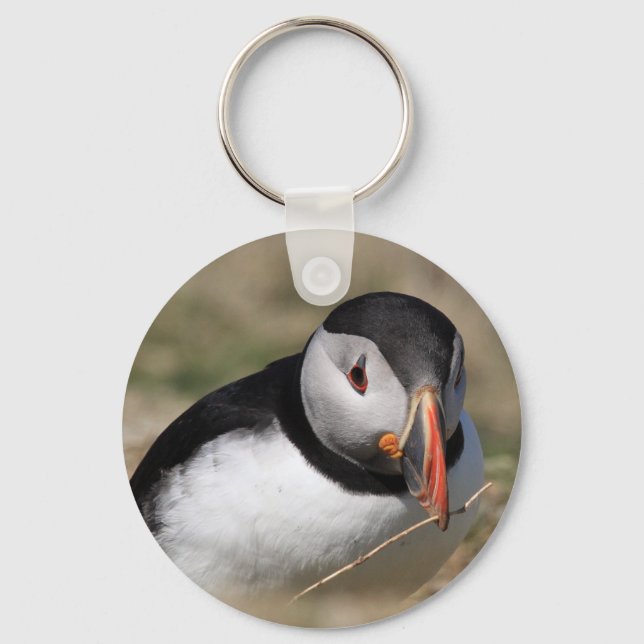 Skomer Island Puffins Keychain (Front)