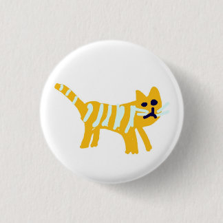 Skoobs the orange cat 1 inch round button