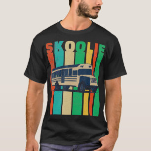 Skoolie Bus Conversion Vintage RV Converted Schoo T-Shirt